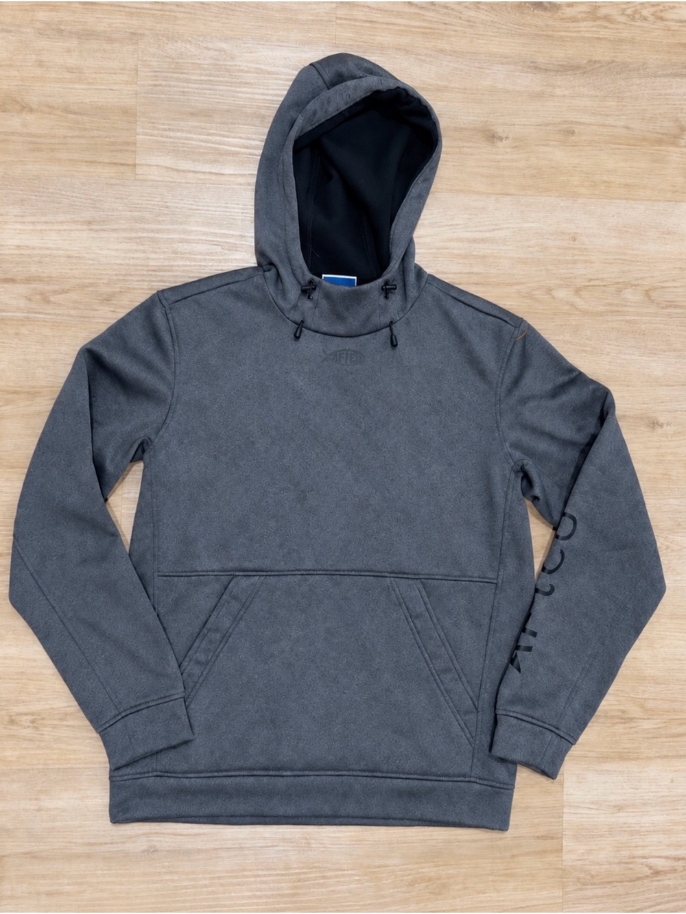AFTCO Charcoal Hooded Pullover Sweatshirt